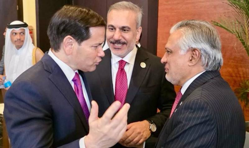 اسحاق ڈار کی مارکو روبیو اور حکان فیدان سے ملاقات،کھلے انداز میں تبادلۂ خیال