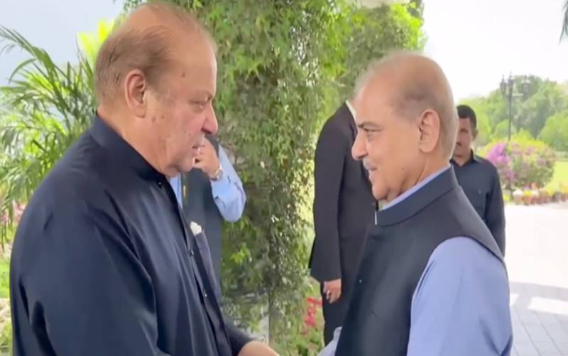 وزیر اعظم شہباز شریف کی جاتی امراءآمد، میاں محمد نواز شریف سے ملاقات
