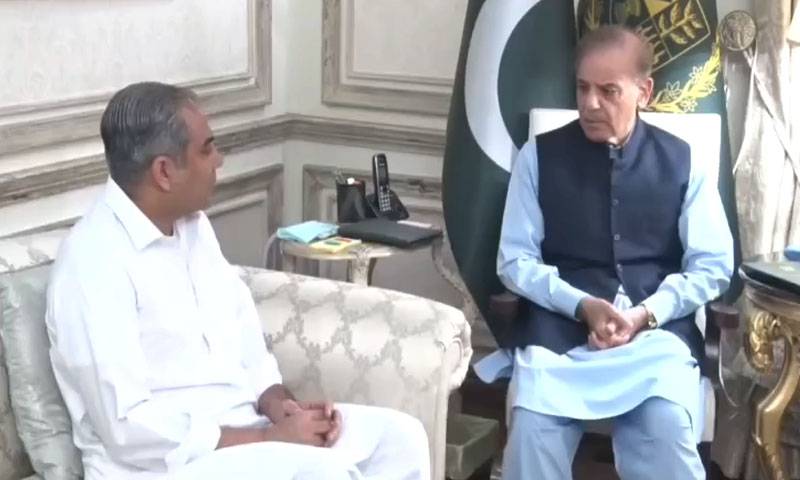وزیر داخلہ محسن نقوی کی وزیراعظم شہباز شریف سےملاقات 