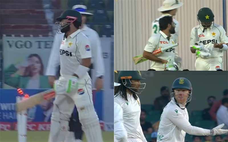 پنڈی ٹیسٹ میں انوکھا واقعہ، وکٹ پر بلا لگنے پر رضوان کو آؤٹ کیوں نہ دیا گیا؟