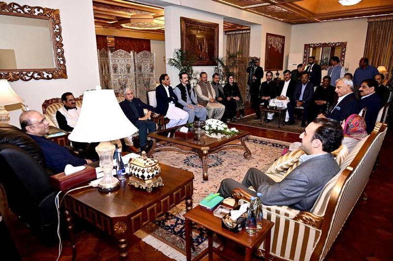 پیپلز پارٹی آزاد  جموں و کشمیر کے پارلیمانی رہنماؤں کی صدر آصف علی زرداری سے ملاقات