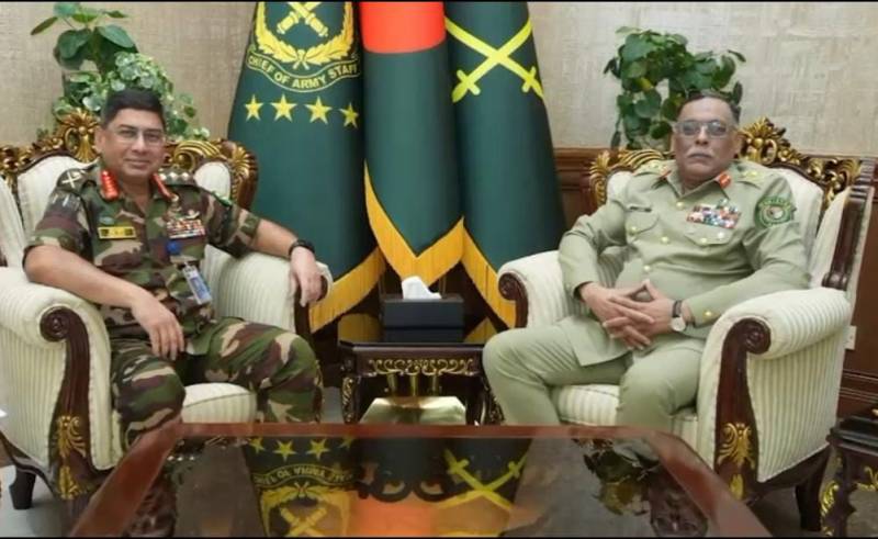 جنرل ساحر شمشاد مرزا کی بنگلہ دیشی آرمی چیف سےملاقات،عالمی و علاقائی سلامتی کے ماحول پر تبادلہ خیال
