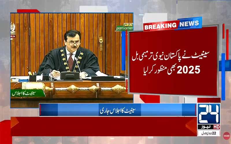 پاکستان آرمی ایکٹ ترمیمی بل 2025 سینیٹ سے کثرت رائے سے منظور 