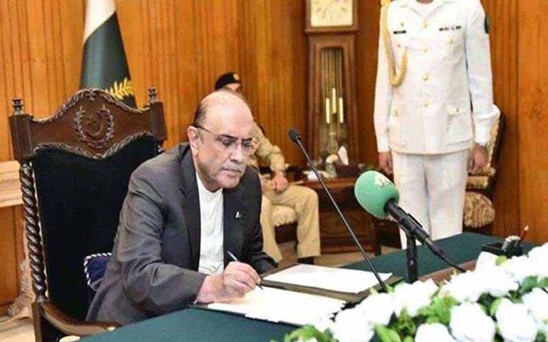 صدرِ مملکت نے پاکستان آرمی، ایئر فورس، اور نیوی ترمیمی بلز کی منظوری دے دی