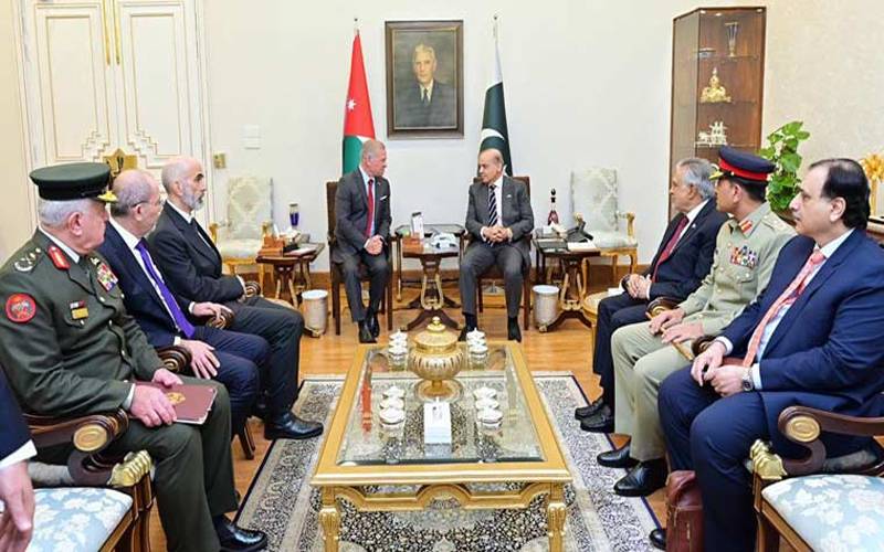 وزیراعظم سے اردن کے بادشاہ کی ملاقات، مختلف شعبوں پر معاونت پر اتفاق
