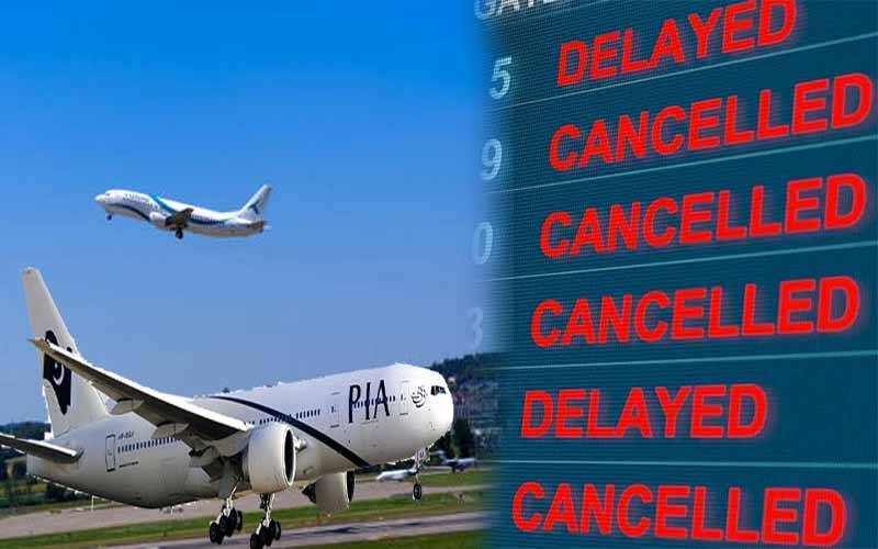 موسم کی خرابی اور انتظامی مسائل کے سبب 12 پروازیں منسوخ، 32 تاخیر کا شکار 