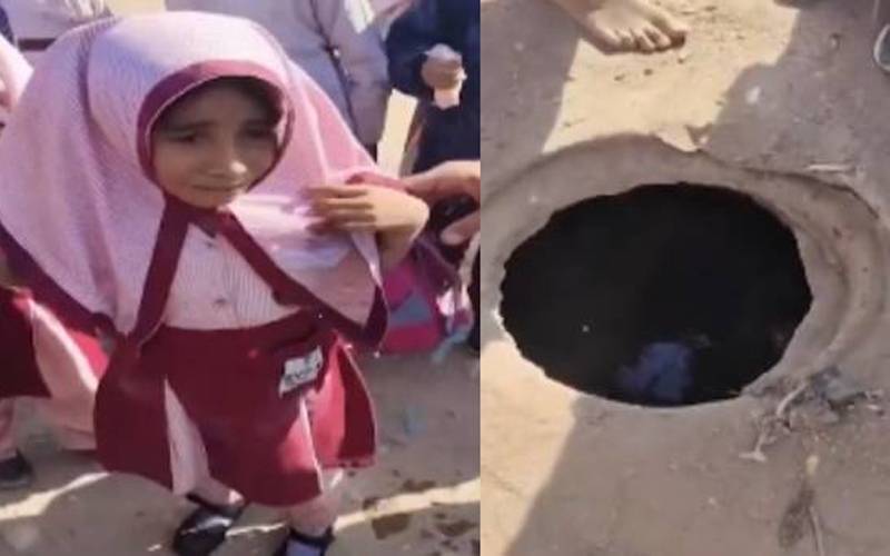 کراچی میں ایک اور بچی کھلے گٹر میں گرگئی، راہ گیر نے بروقت باہر نکال لیا