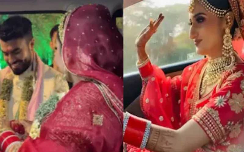 لدھیانہ: دلہن نے رخصتی کے وقت ڈرائیونگ سیٹ سنبھال لی، خوفزدہ دولہا دعائیں کرنے لگا