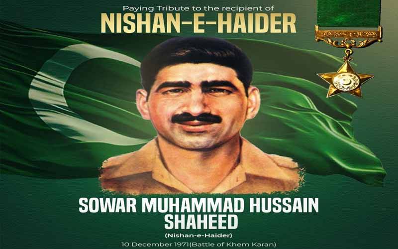 چیف آف ڈیفنس فورسز سمیت مسلح افواج کے سربراہان کاسوّار محمد حسین شہید کو خراجِ عقیدت