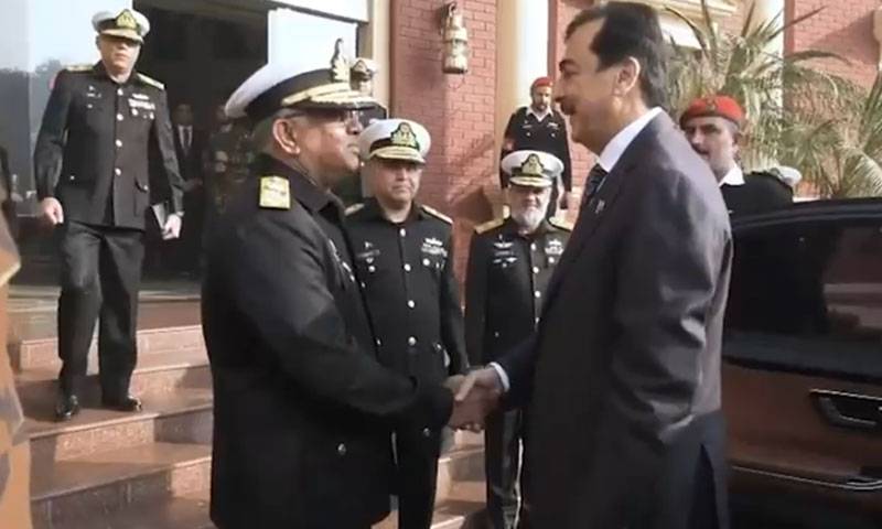 چیئرمین سینیٹ یوسف رضا گیلانی کی نیوی وار کالج کی اختتامی تقریب میں شرکت 