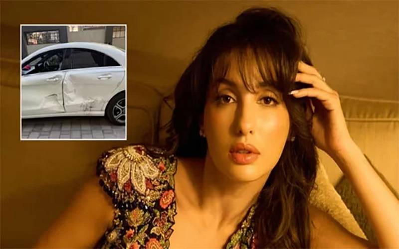نشے میں دھت ڈرائیور نے گاڑی کو ٹکر مار دی، نورا فتحی زخمی