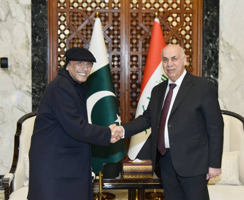 صدرِ زرداری عراق کے چار روزہ سرکاری دورے پر بغداد پہنچ گئے، پرتپاک استقبال