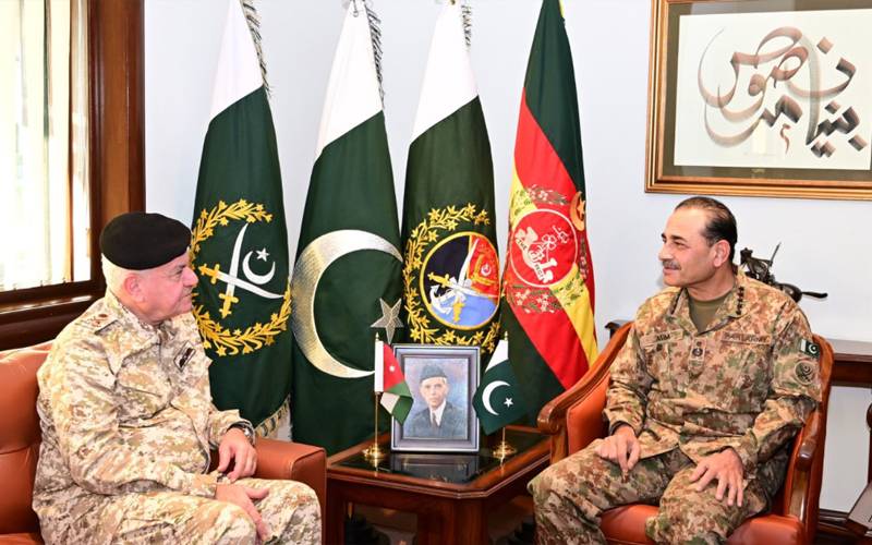 اردن کی مسلح افواج کےچیفس آف سٹاف کی فیلڈ مارشل سے ملاقات،دفاعی تعاون پر تبادلہ خیال