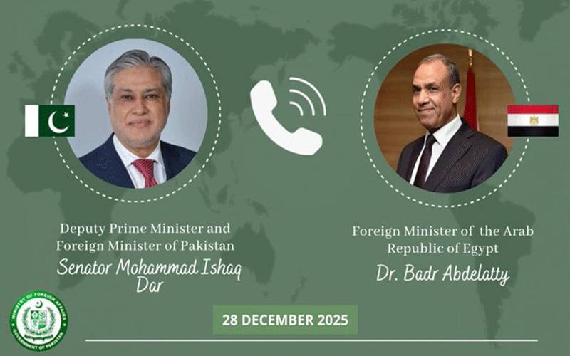 اسحاق ڈار اور مصری وزیر خارجہ کا ٹیلیفونک رابطہ، دوطرفہ تعلقات پر اطمینان کا اظہار
