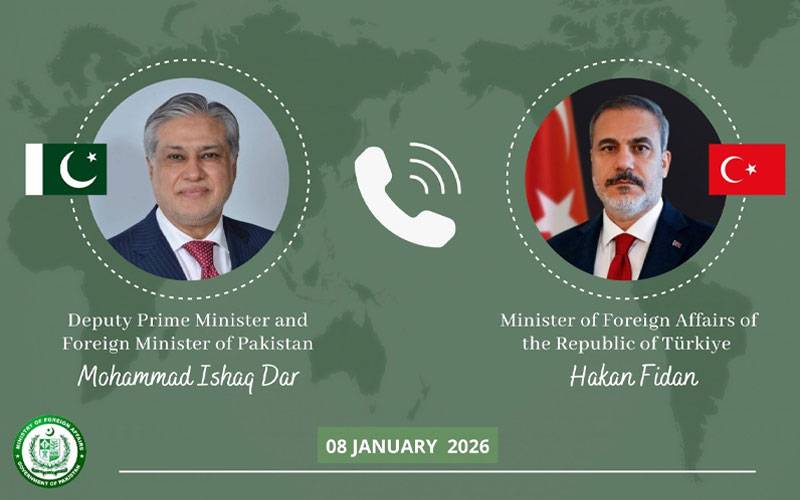  اسحاق ڈار کی ترکیہ کے وزیرِ خارجہ حاکان فیدان سے گفتگو ، او آئی سی وزرائے خارجہ اجلاس کا خیرمقدم