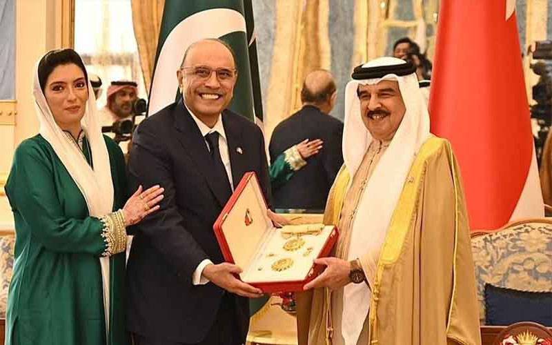 منامہ: شاہ بحرین نے صدر زرداری کو ریاست کا اعلیٰ ترین ایوارڈ عطا کردیا