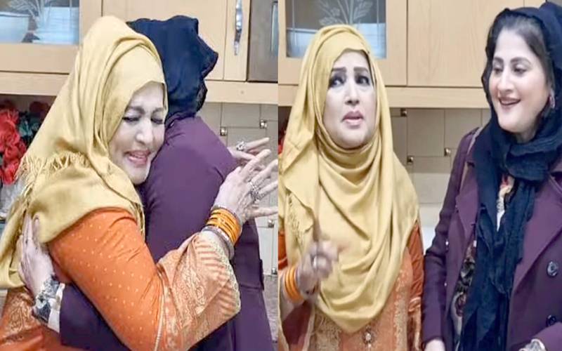 طویل ناراضی ختم،نشو بیگم کی بیٹی صاحبہ سے ملاقات، جذباتی مناظر وائرل