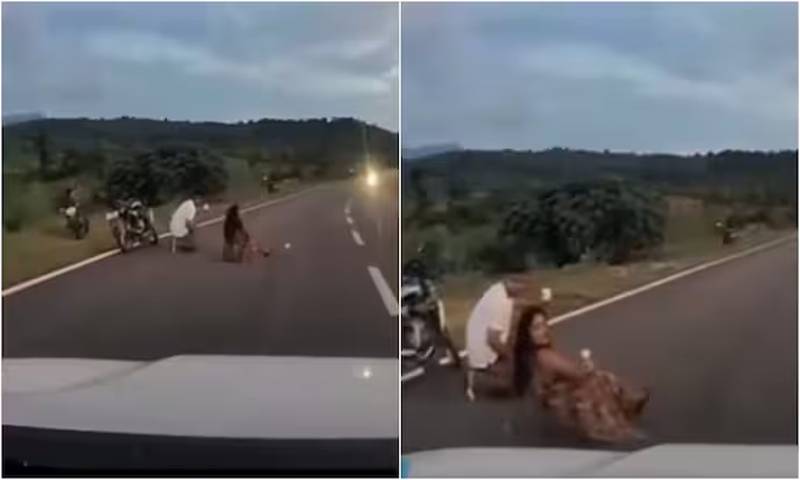 جوڑے نے فوٹو شوٹ کے لیے ہائی وے بلاک کردیا