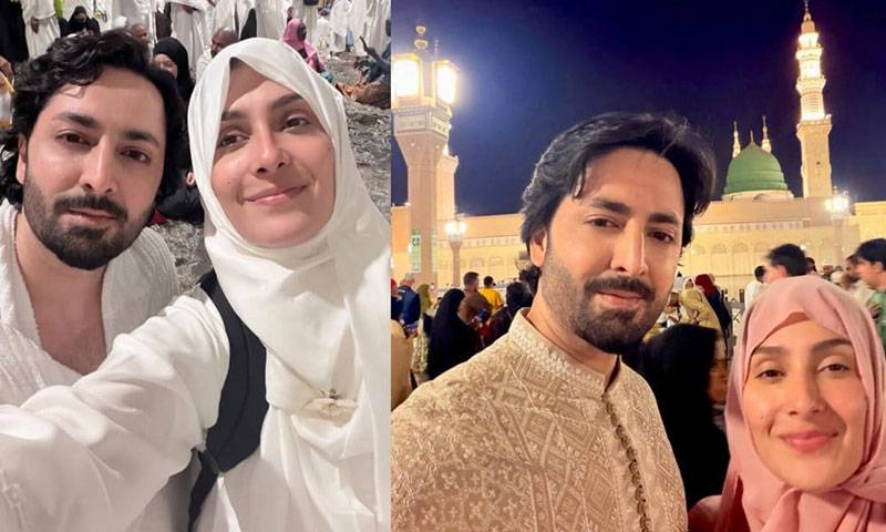 دانش اور عائزہ نے عمرہ ادا کرلیا، روحانی سفر کی دلکش تصاویر وائرل