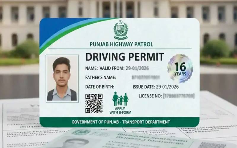 سولہ سے اٹھارہ سال کے بچوں کے ڈرائیونگ پرمٹ کے حوالے بڑی خبر