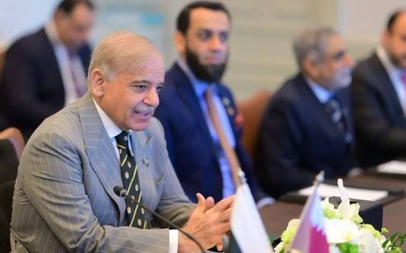  دوحہ میں وزیراعظم شہباز شریف کی قطر کے وزیر مملکت برائے دفاع   شیخ سعود بن عبدالرحمن سے ملاقات