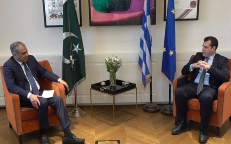  یونان پاکستانیوں کے لئے ورک ویزا کی تعداد بڑھانے پر آمادہ ہو گیا، اللیگل امیگریشن کو مل کر روکیں گے