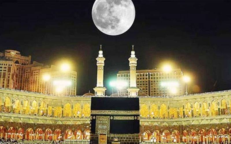 آج شب چاند خانہ کعبہ کے عین اوپر ہوگا