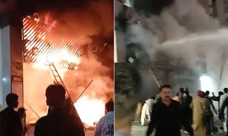 کراچی :کلفٹن دہلی کالونی کی مارٹ میں لگی آگ پر قابو پا لیا گیا