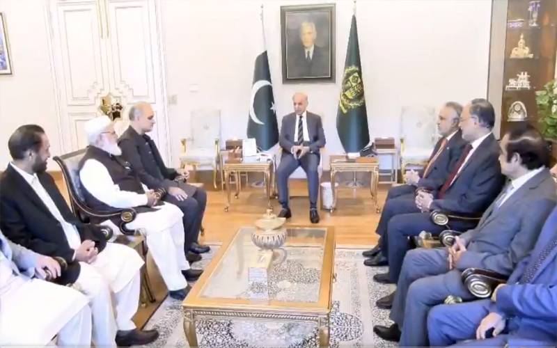وزیراعظم شہباز شریف سے جماعت اسلامی وفد کی ملاقات،موجودہ حالات پران کیمرہ بریفنگ
