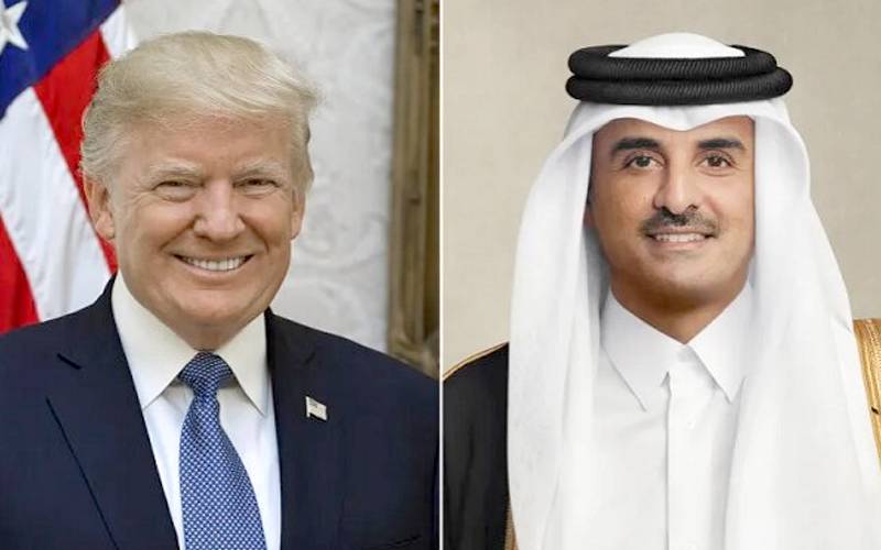 امیر قطر کا ڈونلڈ ٹرمپ سے ٹیلی فونک رابطہ،خطےکی صورتحال پر تبادلہ خیال