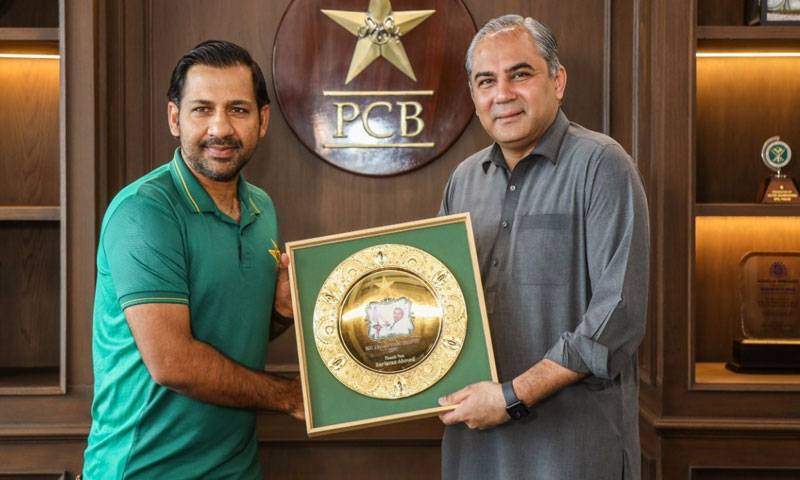 سابق کپتان سرفراز احمد کی انٹرنیشنل کرکٹ سے ریٹائرمنٹ کے بعد محسن نقوی سے ملاقات 
