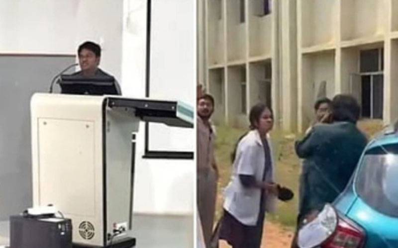 ویڈیو: شادی کی پیشکش پر طالبہ کی ساتھیوں سے مل کر پروفیسر کی’’ دھلائی‘‘