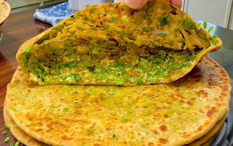 آج کا پکوان: مٹر کا پراٹھا