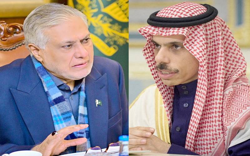  نائب وزیراعظم و وزیر خارجہ اسحاق ڈار کا سعودی وزیر خارجہ سے ٹیلیفونک رابطہ 