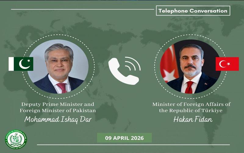 نائب وزیرِاعظم اسحاق ڈار کا ترکیہ وزیرِ خارجہ سے ٹیلیفون رابطہ،خطے کی صورتحال پر تبادلہ خیال