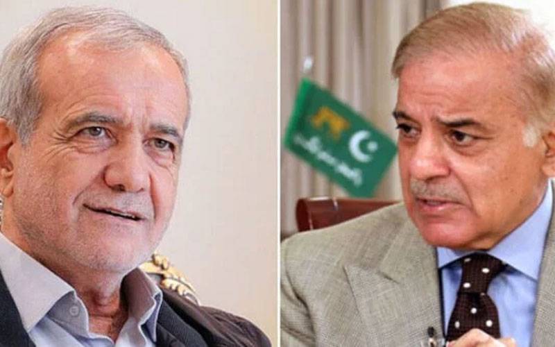 پاکستان خطے میں امن کیلئے کوششیں جاری رکھے گا، وزیراعظم شہباز کی ایرانی صدر پیزشکیان سے گفتگو