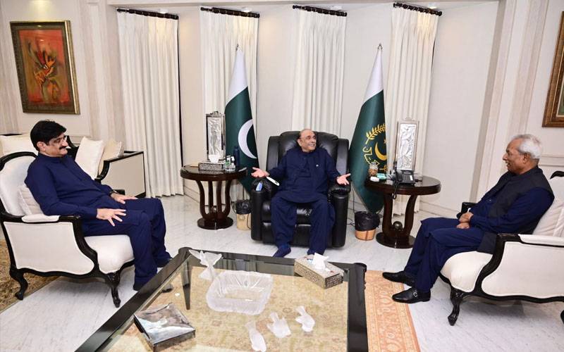 صدر مملکت آصف زرداری سے وزیراعلیٰ و گورنر سندھ کی ملاقات، ترقیاتی منصوبوں پر تبادلہ خیال
