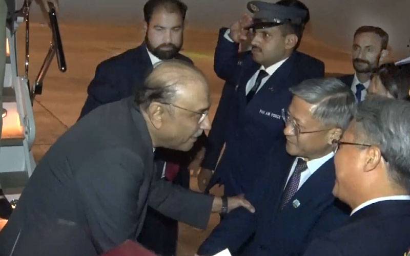 صدرِ مملکت  آصف علی زرداری  اہم سرکاری دورہ پر چین کے شہر چانگشا پہنچ گئے