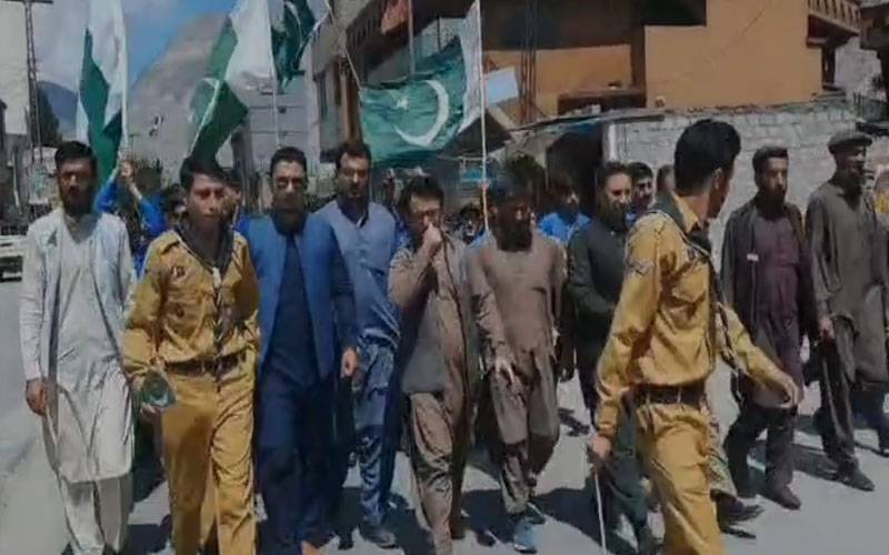 معرکہ حق کو ایک سال مکمل ہونے پر گلگت میں ریلیاں، یادگار چوک پر خصوصی تقریب کا انعقاد