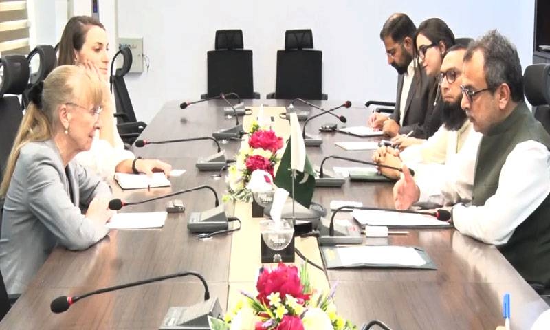  وزیر توانائی سردار اویس احمد خان لغاری سے جرمن سفیر انّا لیپل کی ملاقات 