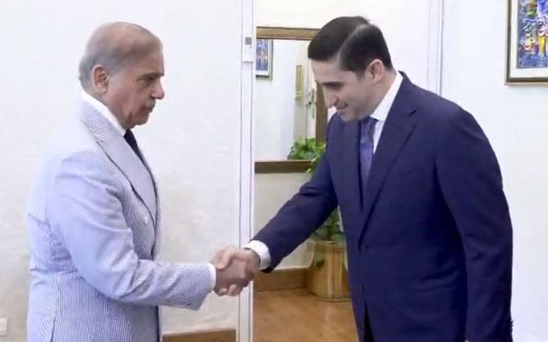  وزیراعظم شہباز سے آذربائیجان کے وزیر انصاف  فرید تراب اووعلو احمدوف کی ملاقات