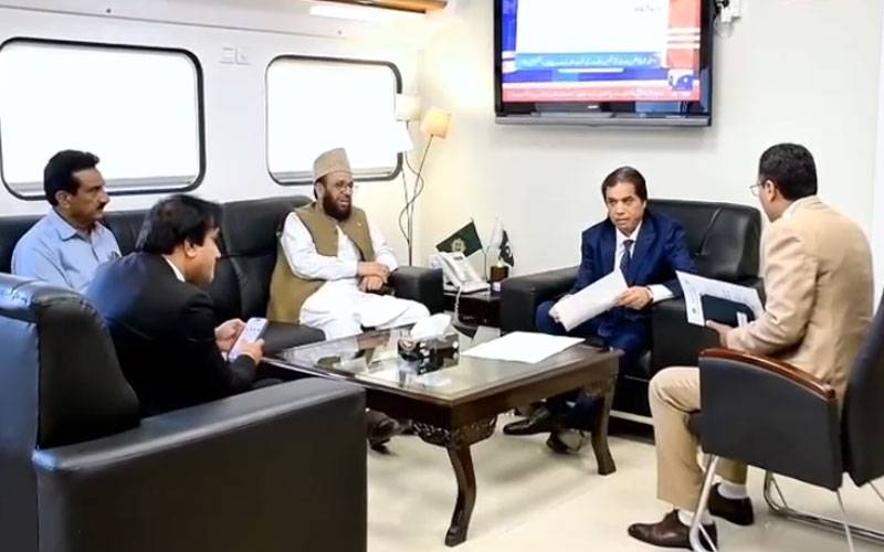  حنیف عباسی سے وزیر مذہبی امور  سردار یوسف کی ملاقات