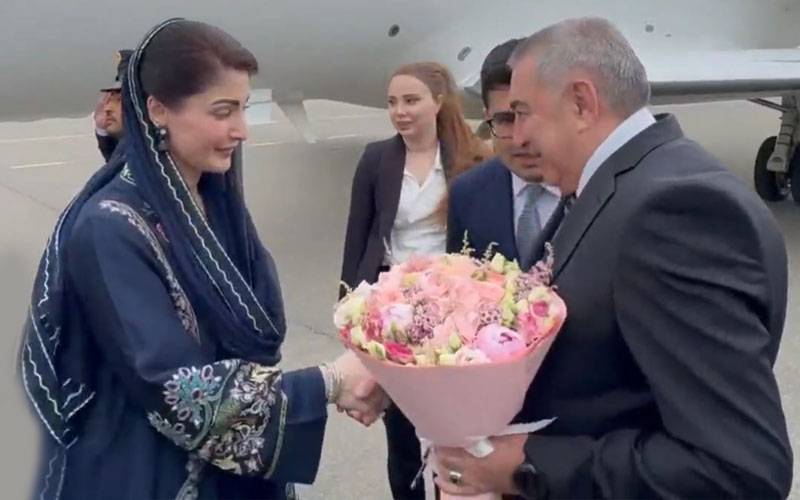 وزیراعلی  مریم نواز شریف  آذربائیجان کے دارالحکومت باکو پہنچ گئیں