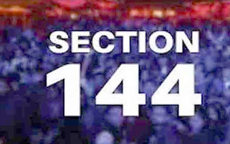 دفعہ 144 کی خلاف ورزی پر 148ملزمان گرفتار