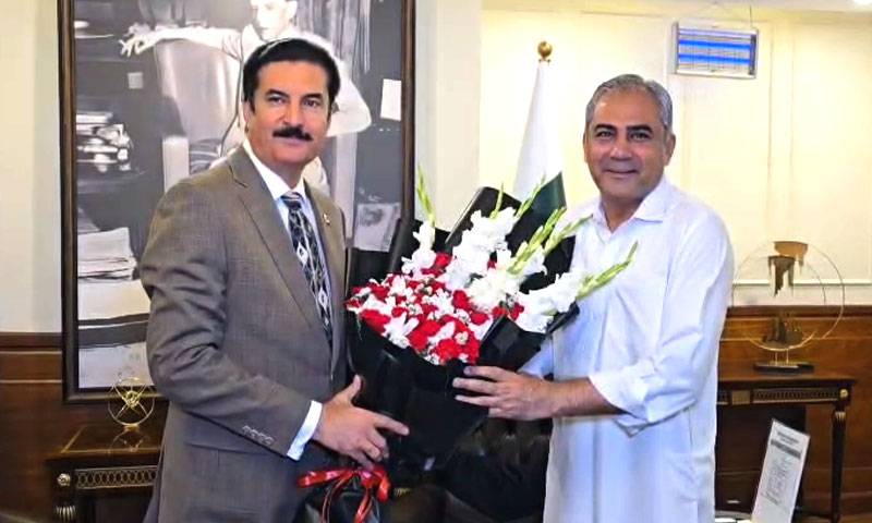 وفاقی وزیر داخلہ محسن نقوی سے گورنر خیبرپختونخوا فیصل کریم کنڈی کی ملاقات 