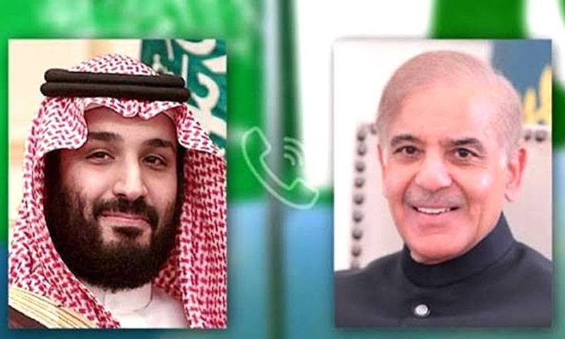 وزیراعظم شہباز شریف اور سعودی ولی عہد محمد بن سلمان کے درمیان ٹیلیفونک رابطہ