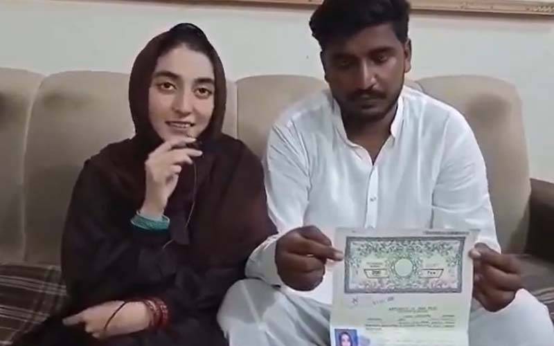  پنڈی کی لڑکی نےگھر سے بھاگ کر حیدر آباد کے لڑکے سے شادی کر لی، ویڈیو سوشل میڈیا پر وائرل