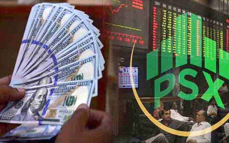 پاکستان اسٹاک ا یکسچینج میں مندی،ڈالرکی قدرمیں استحکام 