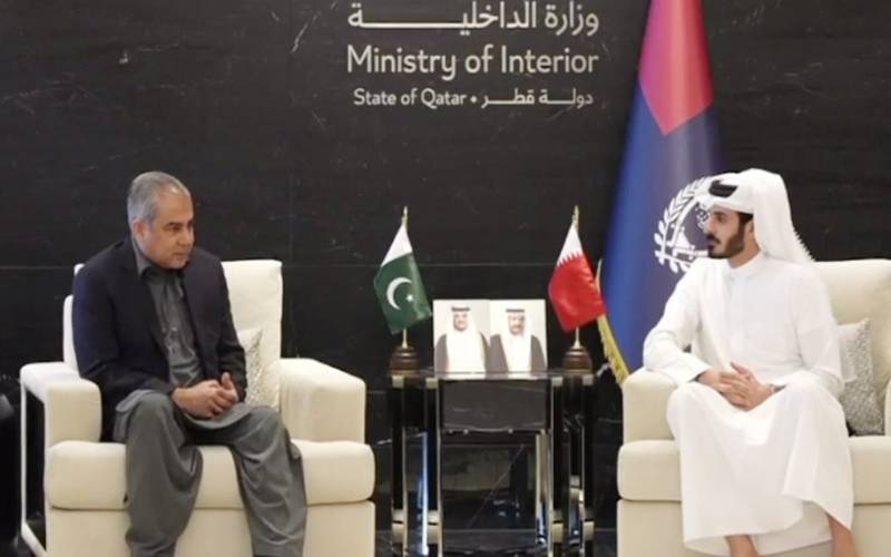  وزیر داخلہ محسن نقوی کی قطری ہم منصب سے ملاقات، سکیورٹی تعاون مزید مضبوط بنانے پر اتفاق