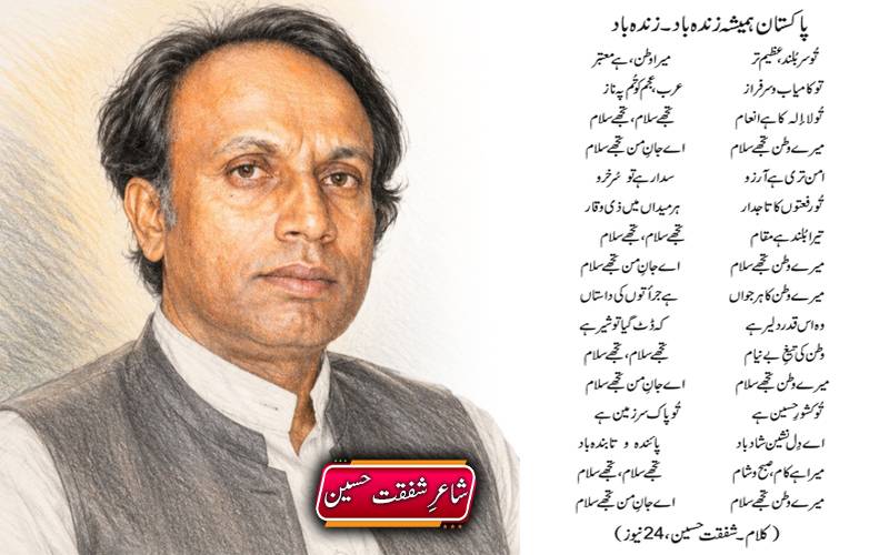 ’’پاکستان ہمیشہ زندہ باد۔ زندہ باد‘‘ شاعر شفقت حسین کا ملی ترانہ وائرل 